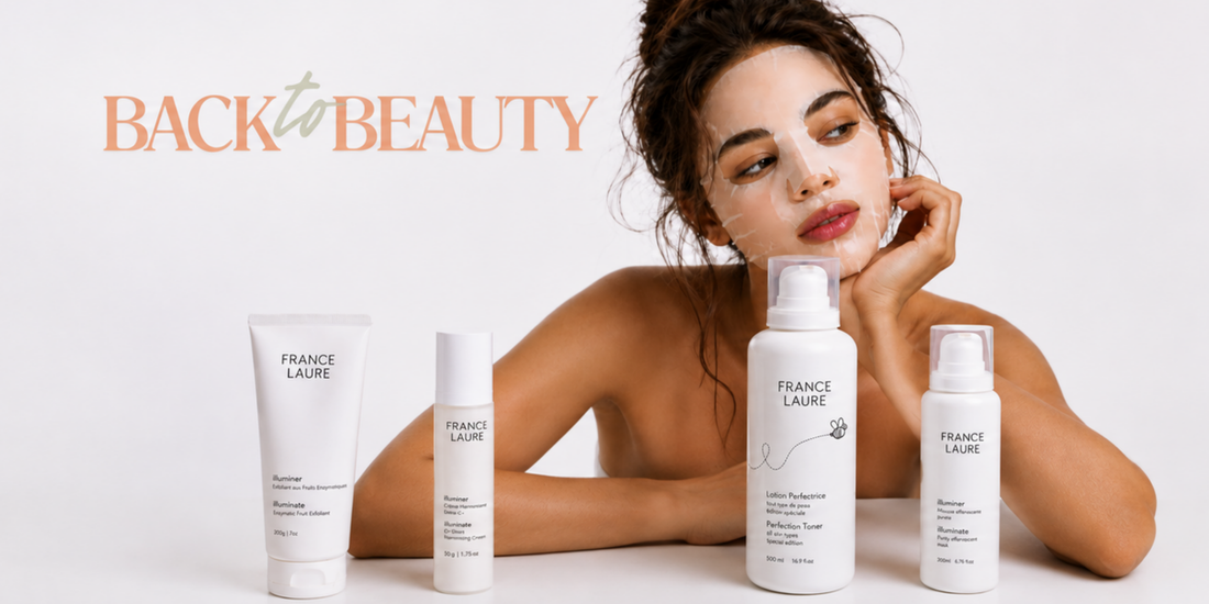 back to beauty collection with skincare to reset your skin after summer.