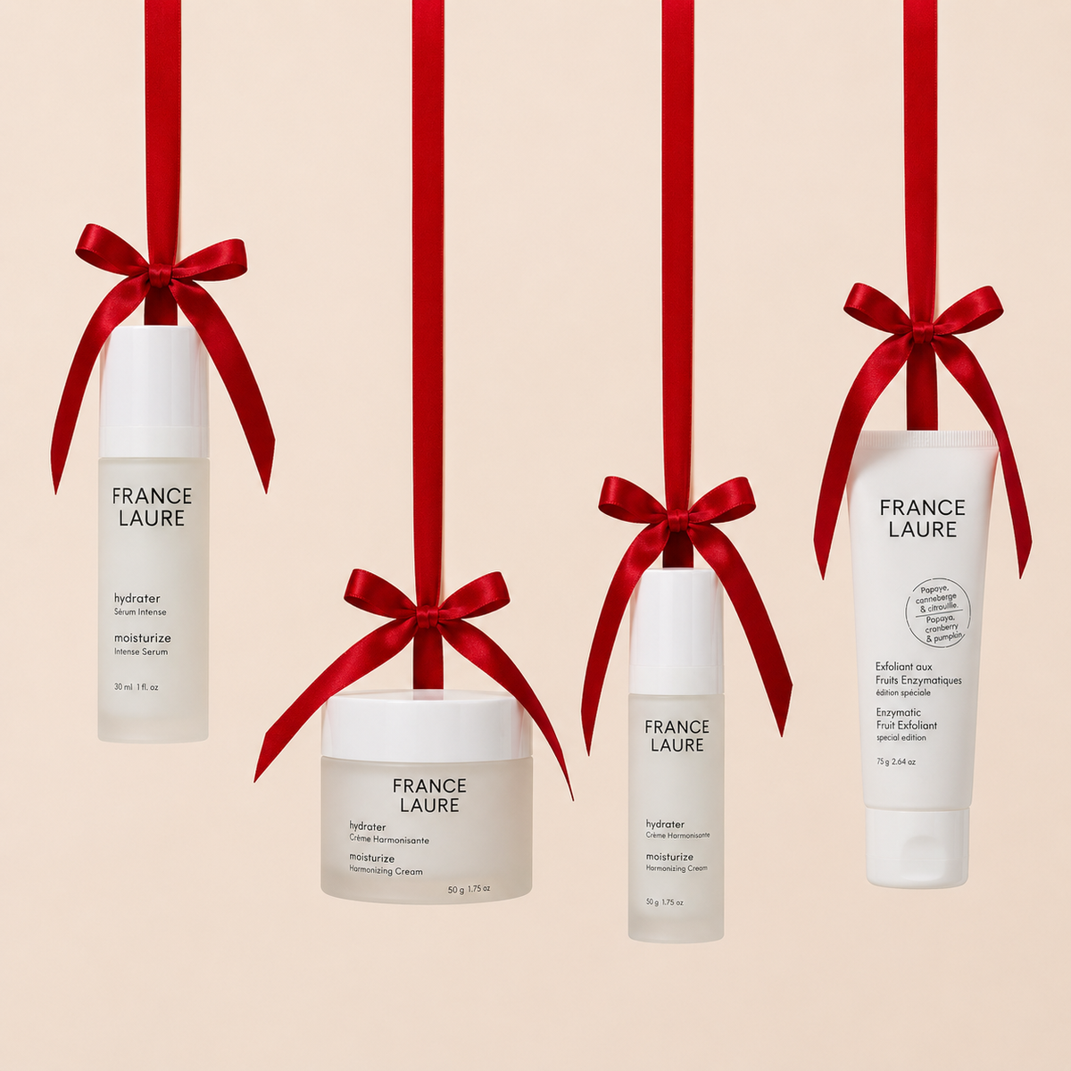 moisturize with acid hyaluronic holiday gift set for normal to dehydrated skin france laure cosmetics